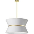 thumbnail image 1 of Dainolite 4LT Incand Chandelier, AGB, GLD ring, WH Shade, 1 of 5