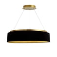 thumbnail image 1 of Dainolite 34W Chandelier, Matte Black w/ Black Shade, 1 of 6