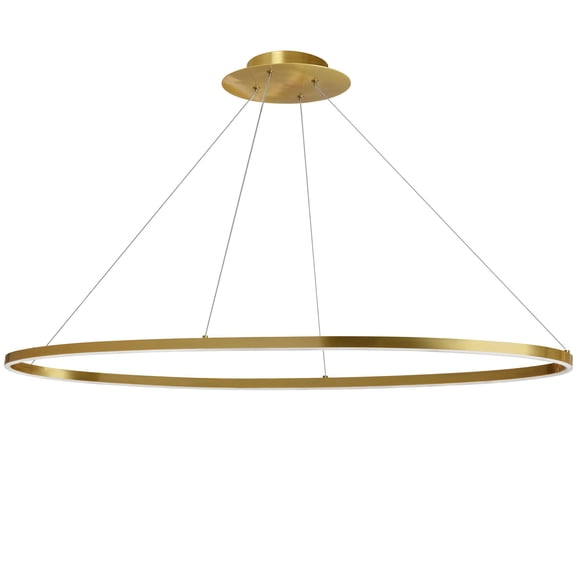 CIR-4463C-AGB Dainolite Circulo - 63W 1 LED Pendant In Modern Style-1.5 Inches Tall and 44 Inches Wide-Aged Brass Finish
