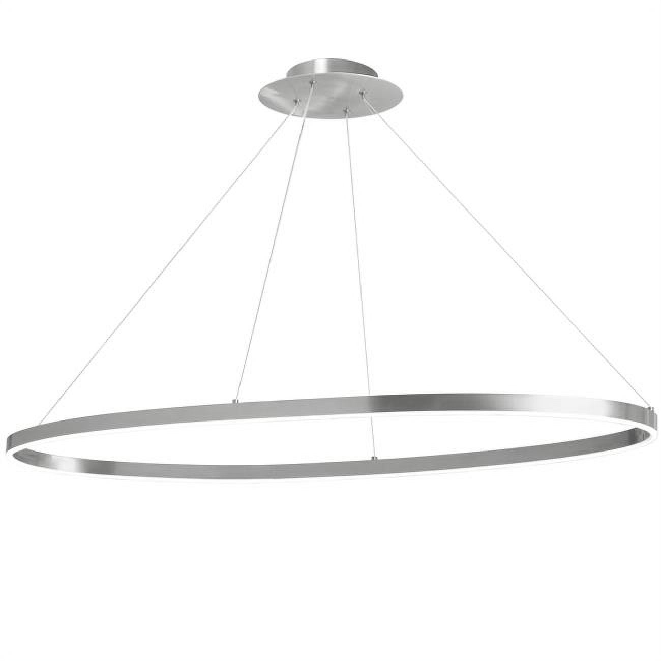 Circulo 32" Silver LED Round Pendant Light