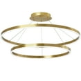 thumbnail image 1 of CIR-3397C-AGB Dainolite Circulo - 97W 2 LED 2-Tier Pendant In Modern Style-1.5 Inches Tall and 32 Inches Wide-Aged Brass Finish, 1 of 4