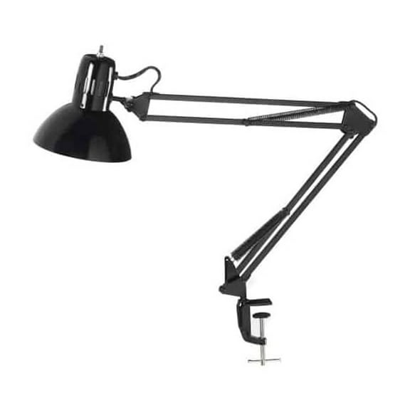 Dainolite Clamp-On Task Lamp, Gloss Black