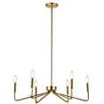 thumbnail image 1 of CLN-266C-AGB Dainolite Clayton - 6 Light Chandelier In Contemporary Style-6 Inches Tall and 26 Inches Wide-Aged Brass Finish    -Traditional, 1 of 11