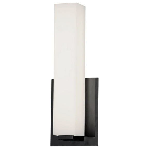 Dainolite Contemporary - VLD-172-10-MB - 12W Matte Black Vanity Fixture Light w/ White Glass - Matte Black