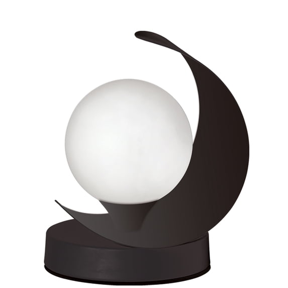 Dainolite Metal Contemporary 1 Light Crescent Matte Black Table Lamp