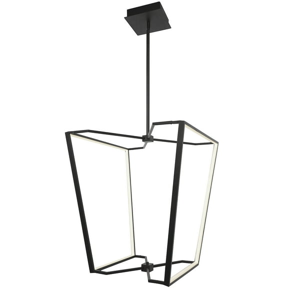 CUR-2260C-MB Dainolite Curant - 60W 1 LED Chandelier In Modern Style-22.75 Inches Tall and 20.75 Inches Wide-Matte Black Finish