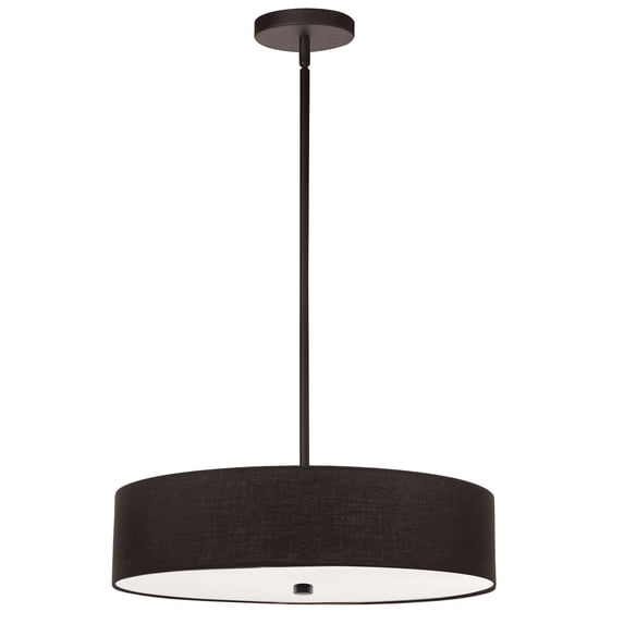 571-204P-MB-BK Dainolite Everly - 4 Light Pendant-Matte Black Finish-Black Shade Color