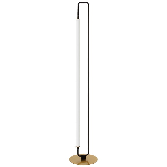 FYA-5932LEDF-MB-AGB-Dainolite-Freya - 32W 1 LED Floor Lamp-59 Inches Tall and 11 Inches Wide-Matte Black/Aged Brass Finish