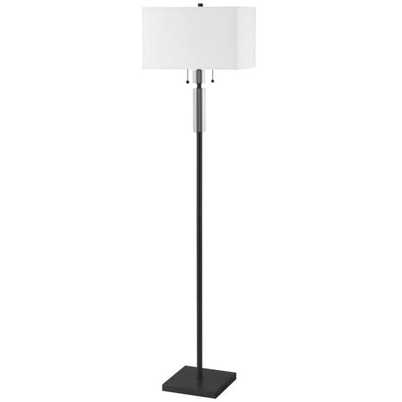 Dainolite 2LT Incandescent Floor Lamp, MB, WH Shade