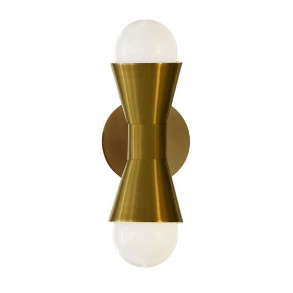 Dainolite - Fortuna - 2 Light Wall Sconce-Aged Brass Finish-Aged Brass Secondary