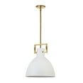 thumbnail image 1 of LBY-141P-MW-AGB-Dainolite-Liberty - 1 Light Pendant In Contemporary Style-16.75 Inches Tall and 13.75 Inches Wide-Aged Brass/Matte/White Finish, 1 of 8