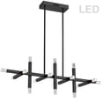 thumbnail image 1 of Dainolite Lighting  64W Horizontal Chandelier with Acrylic Diffuser, Matte Black, 1 of 1