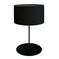thumbnail image 1 of Dainolite MM141T-BK-797 1 Light Drum Table Lamp with J Tone Black Shade & Matte Black, 1 of 5
