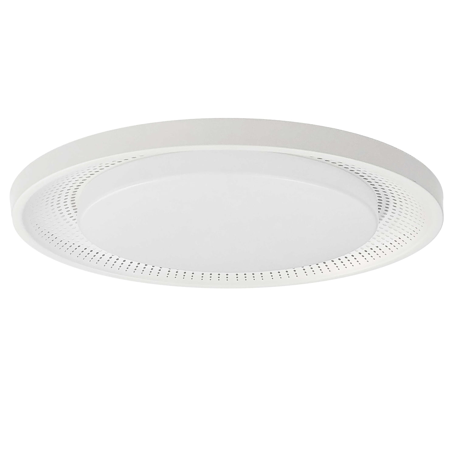 Sleek Matte White 17'' LED Drum Flush Mount with Acrylic Shade