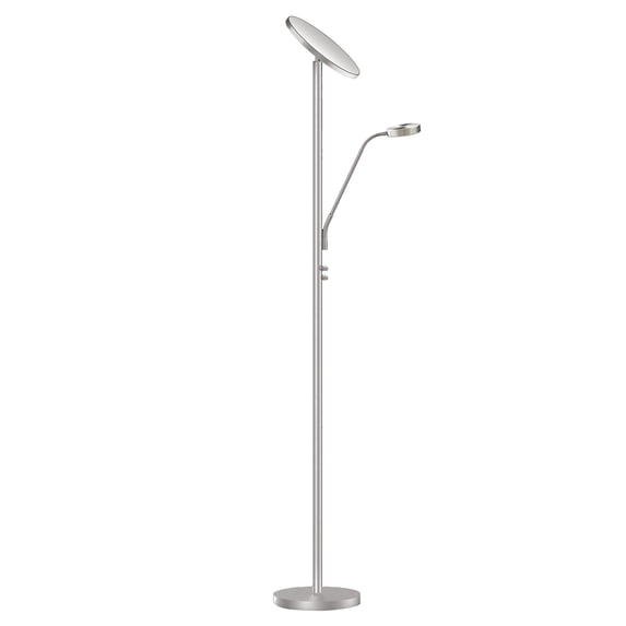 Dainolite Mother & Son Floor Lamp, Satin Nickel Finish
