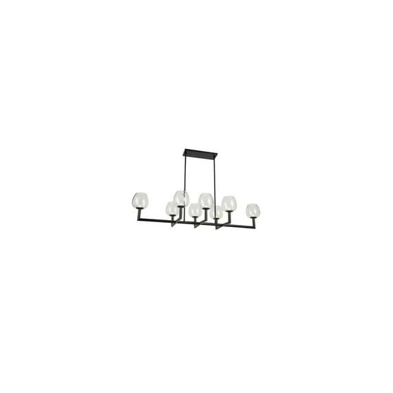 Dainolite Nora 8 Light Contemporary Matte Black Luxury Lantern Chandelier