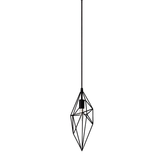 Livex Lighting One Light Pendant, Black Finish