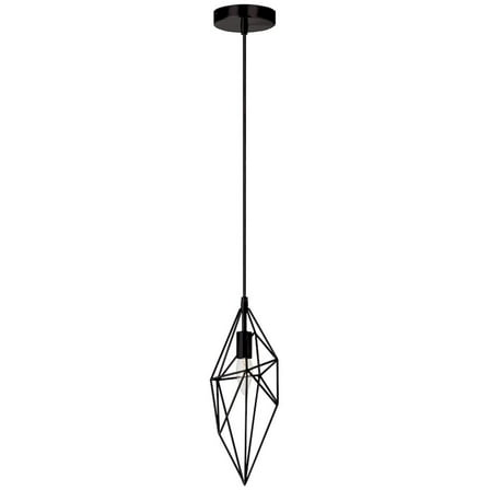 Belen Kox 1 Light Incandescent Pendant, Black Finish