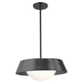 thumbnail image 1 of Dainolite 10W Pendant, Matte Black w/ Opal Glass, 1 of 3
