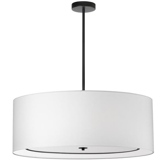 Dainolite 4LT Incand Pendant, MB with WH Shade