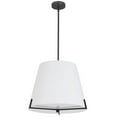 thumbnail image 1 of Dainolite PST-184P-MB-WH 4 Light Incandescent Pendant - Matte Black with White Fabric Shade, 1 of 3
