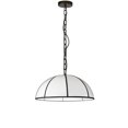 thumbnail image 1 of Dainolite PTO-201P-MB-BW 1 Light Incandescent Pendant, Matte Black with White Shade & Black Trim, 1 of 2