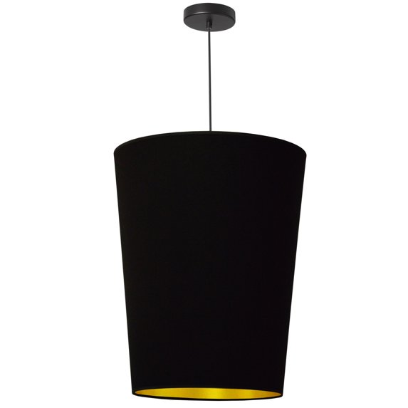 Dainolite - Paisley - One Light Medium Pendant Black Finish with Black/Gold
