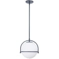 thumbnail image 1 of Dainolite 1 Light Incandescent Pendant Matte Black with White Opal Glass, 1 of 3