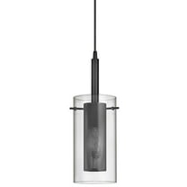 Dainolite - Percy - 1 Light Pendant-Matte Black Finish    -Traditional