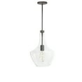 thumbnail image 1 of Dainolite 1 Light Incandescent Pendant, Matte Black with Clear Glass, 1 of 2