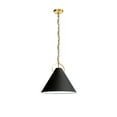 thumbnail image 1 of Dainolite PCN-161P-AGB-797 1 Light Incandescent Pendant, Aged Brass with Black Shade, 1 of 3