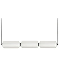 Dainolite 30W Horiz Pendant, MB, CLR Fluted Glass