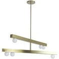thumbnail image 1 of Dainolite 6 Light Aged Brass Chandelier w/ Frosted Glass, 1 of 3