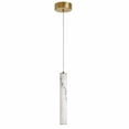 thumbnail image 1 of RBN-1210P-AGB-ALB Dainolite Reuben - 10W 1 LED Pendant-12 Inch Tall and 2.5 Inch Wide-Aged Brass Finish, 1 of 2