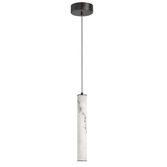 Dainolite 10W Pendant in Matte Black w/ Alabaster Diffuser