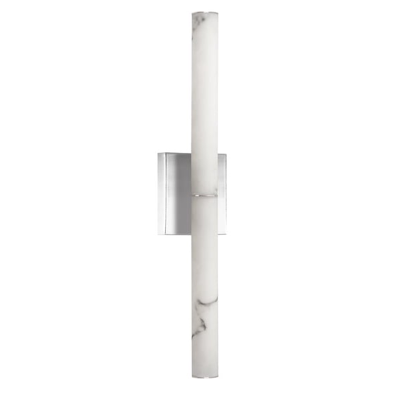 Dainolite 20W Polished Chrome Wall Sconce w/ Alabaster Diffuser