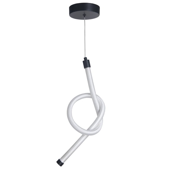 Dainolite 10W Pendant in Matte Black w/ White Silicone Diffuser