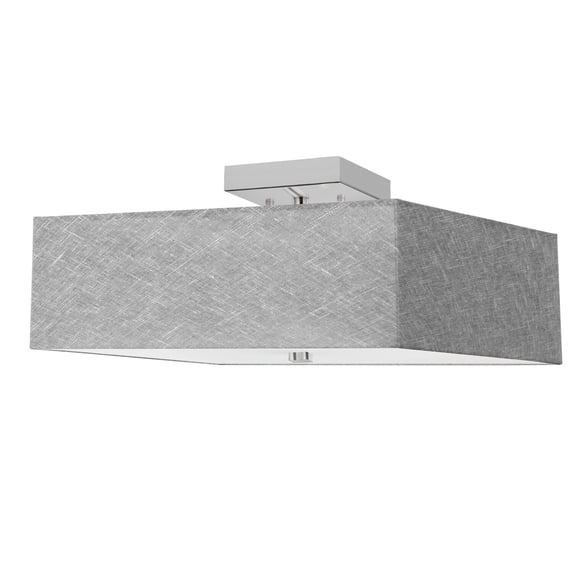 Dainolite 3LT Incandescent Semi-Flush PC w/ Grey Shade