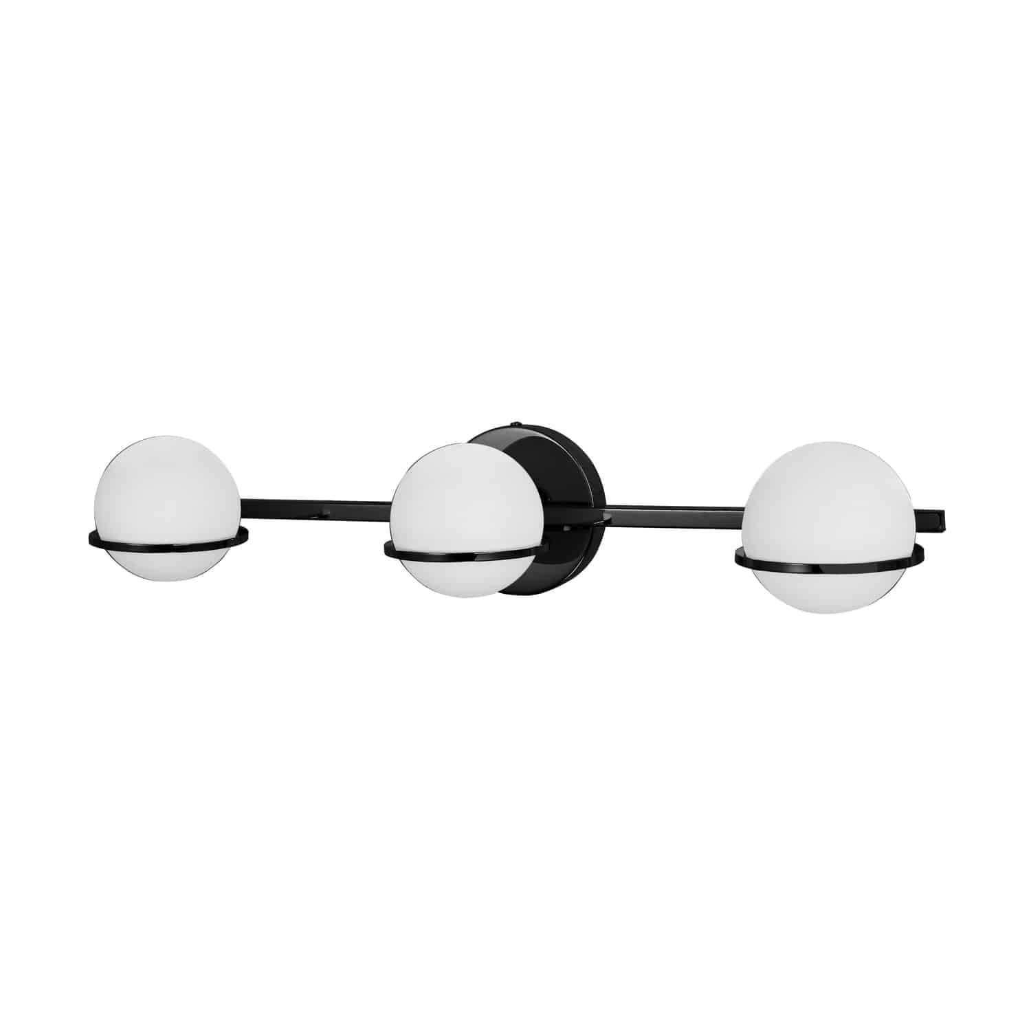 Sofia 23" Aged Brass Modern Vanity Light with Dimmable White Globes