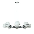 thumbnail image 1 of SOF-388C-MB-PC Dainolite Sofia - 8 Light Chandelier In Modern Style-7.75 Inches Tall and 38 Inches Wide-Matte Black/Polished Chrome Finish, 1 of 3