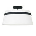 thumbnail image 1 of SYM-153SF-MB-WH Dainolite Symphony - 3 Light Semi-Flush Mount-Matte Black Finish, 1 of 12