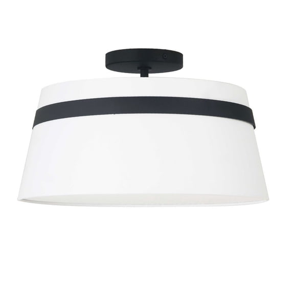 SYM-153SF-MB-WH Dainolite Symphony - 3 Light Semi-Flush Mount-Matte Black Finish