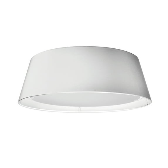 Dainolite TDLED-17FH-WH 14W LED Flush Mount, Tapered Drum Shade - White & Black
