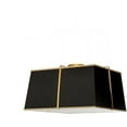 thumbnail image 1 of Dainolite TRA-163FH-GLD-BK 3 Light Flush Mount White & Black Shade Fabric Diffuser, Gold & Black, 1 of 4
