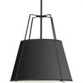 thumbnail image 1 of Dainolite TRA-304P-BK 4 Light 30 in. Trapezoid Pendant, Black Shade - White Fabric Diffuser - Black, 1 of 6