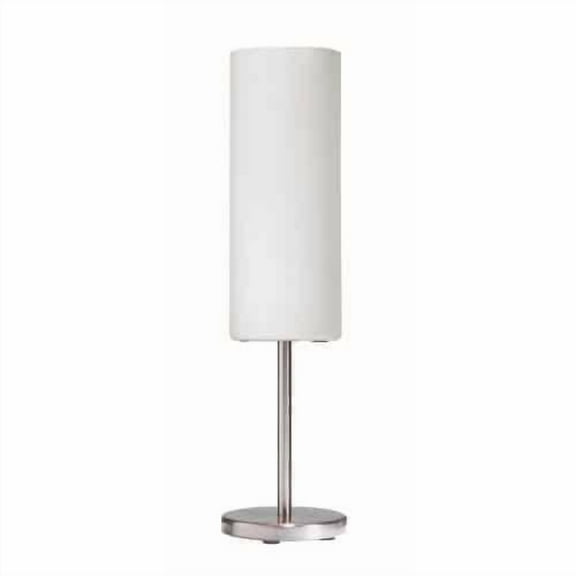 Dainolite Table Lamp White Frosted Glass - Satin Chrome