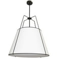 thumbnail image 1 of Dainolite Fabric Contemporary 1 Light Trapezoid Matte Black Pendant, 1 of 4