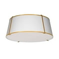 thumbnail image 1 of TRA-224FH-GLD-WH Dainolite Trapezoid - 4 Light Trapezoid Flush Mount-Gold Finish-White Shade Color, 1 of 3