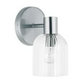 thumbnail image 1 of Dainolite 1LT Wall Sconce, PC, CLR Ribbed Glass, 1 of 2
