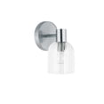 thumbnail image 1 of Dainolite 1 Light Incandescent Vienna Wall Sconce Polished Chrome w/ Clear Ribbed Glass, 1 of 2